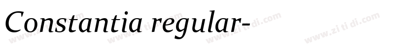 Constantia regular字体转换